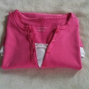 Pink &White Layers Look Girls Top